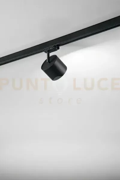 Faretto in alluminio nero binario d.10cm 1 luce attacco gx53 orient