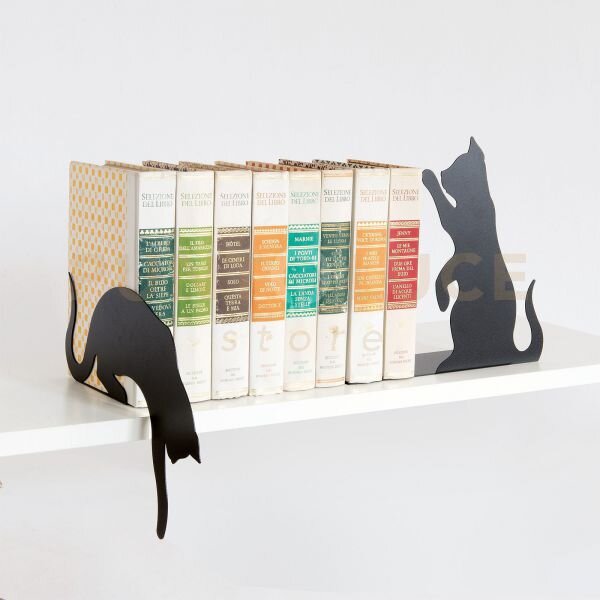 Ferma libri gatti nero