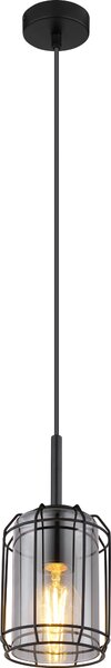 Globo Lighting lampada a sospensione in metallo nero opaco, 1x E27