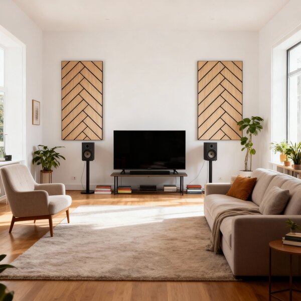 Pannello Acustico Freja Motivo Parquet, Rovere Chiaro