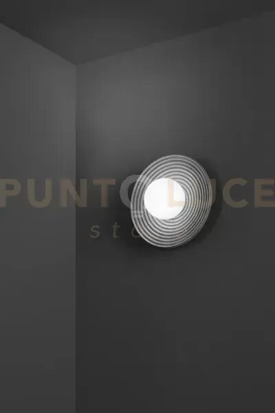 Huevo applique in cemento e metallo grigio cemento luce attacco e2