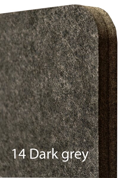 Divisorio Bilnora 160x60x2,5 cm, in feltro acustico, colore Dark Grey