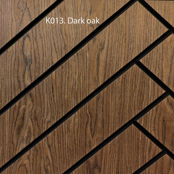 Pannelli Acustici Freja con Motivo Parquet 120x60x0.9cm - Rovere Scuro