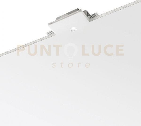 Incasso led comet quadrato in gesso 7w 900lm 3000k 120x120x28mm in 