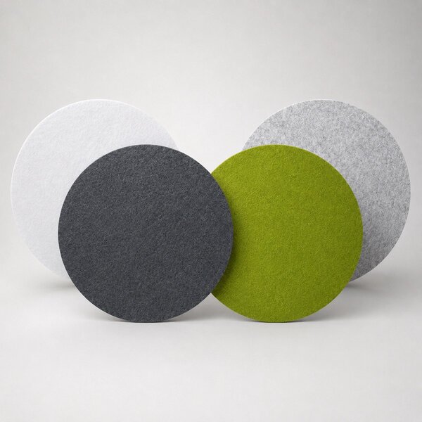 Bilnora pannelli murali rotondi in feltro, extra denso Ø80 e Ø120×1,2cm - Ø120×1,2cm