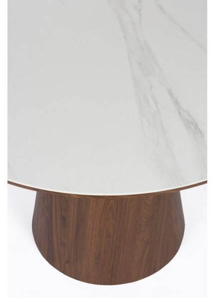 Tavolo da pranzo rotondo con piano in pietra ø 115 cm Almira – White Label
