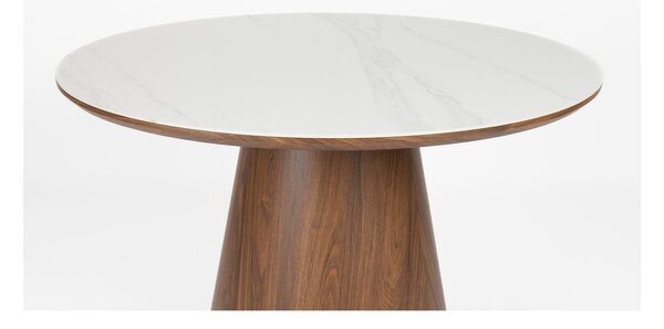 Tavolo da pranzo rotondo con piano in pietra ø 115 cm Almira – White Label
