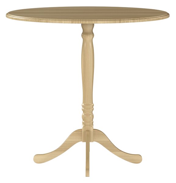 HOMCOM Tavolo da pranzo rotondo per 4 persone Ø 80 cm, tavolo da cucina, base in acciaio, stile moderno, legno naturale | Aosom Italy