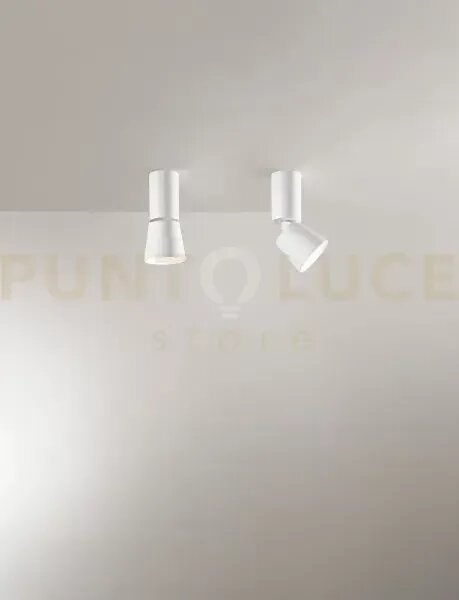 Kone faretto in alluminio bianco con rotazione e inclinazione led 1