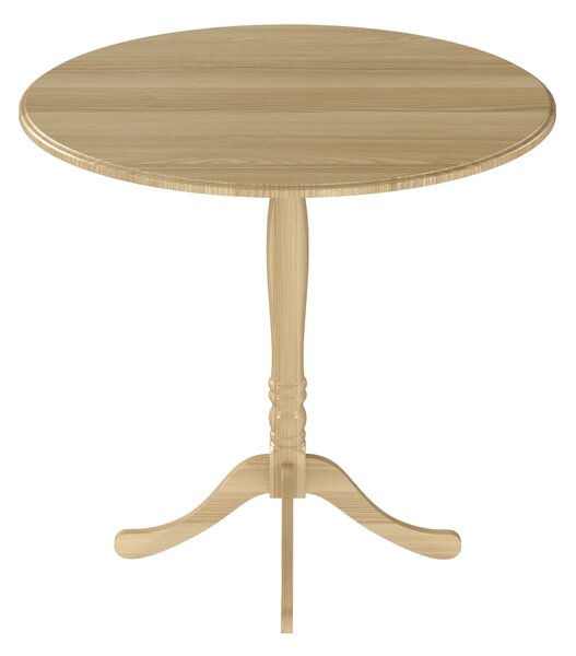 HOMCOM Tavolo da pranzo rotondo per 4 persone Ø 80 cm, tavolo da cucina, base in acciaio, stile moderno, legno naturale | Aosom Italy