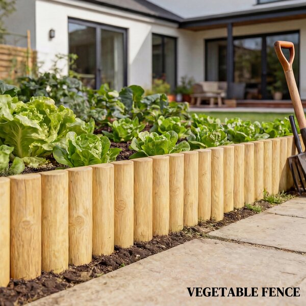 Outsunny Recinzione da giardino in legno 176 cm x 30 cm elementi di recinzione recinto per cani per giardino aiuole barriera per animali | Aosom Italy