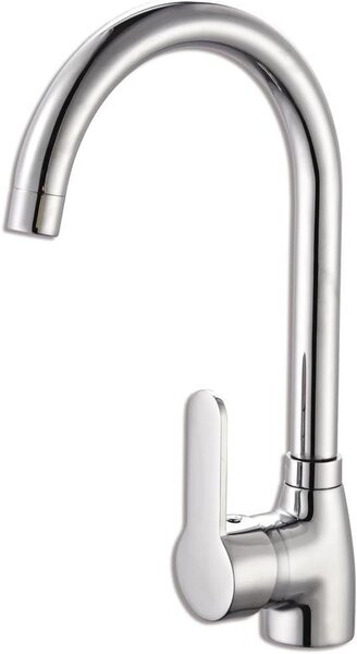 Rubinetto da cucina - Rubinetto per lavello - Miscelatore - Accessori per cucina - Bocchetta alta - 34 cm - Cromo