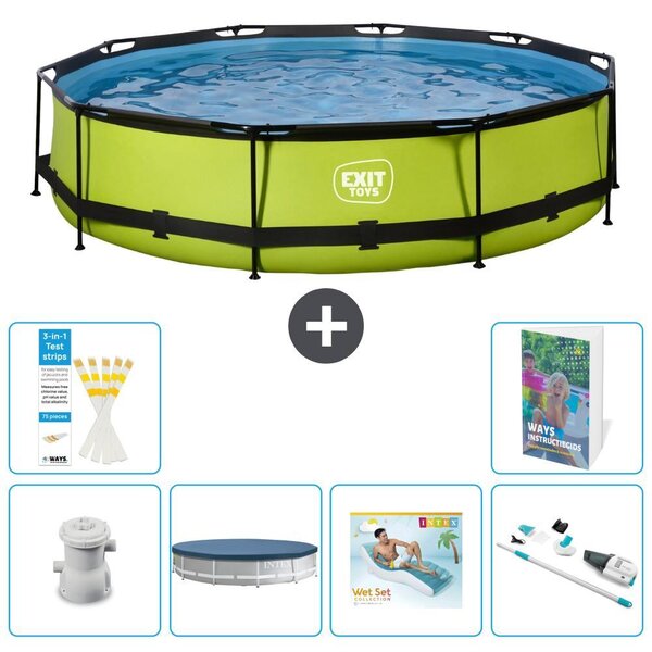 Piscina gonfiabile rettangolare - 360x76 cm - Set da 5 pezzi - Modello S236