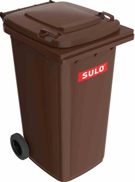 SULO: bidone per rifiuti grandi 240l HDPE marrone, mobile, secondo EN 840 - 1073717