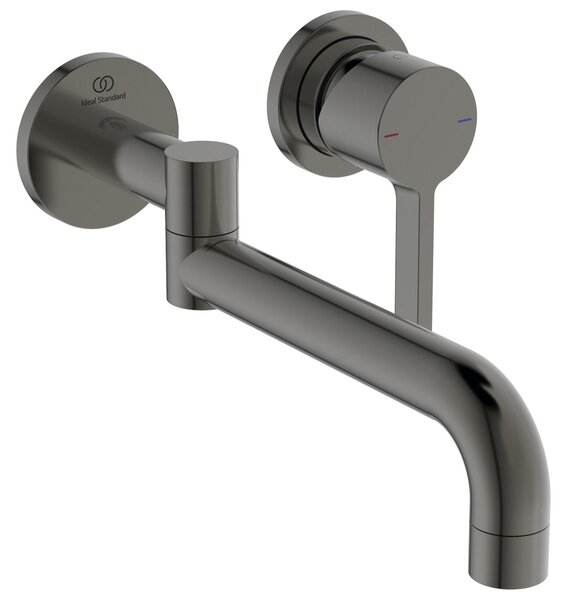 Miscelatore monocomando per lavello, girevole a 180°, colore grigio