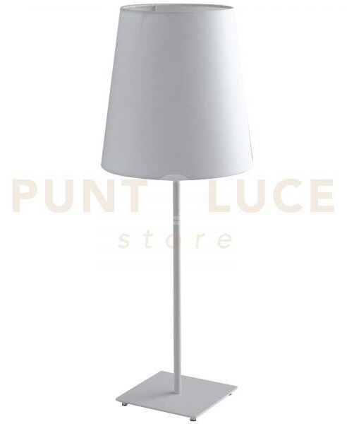 Lume elvis bianco 1 luce attacco e27 24x63,5cm in metallo e paralum