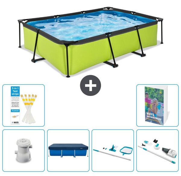 Piscina fuori terra rettangolare - 300x200x65 cm - 5 pezzi - Modello S257