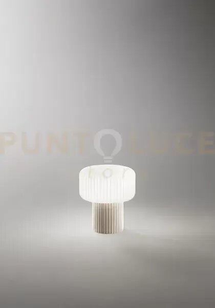 Lumetto in vetro e ceramica grigio otty 1 luce attacco g9 interrutt