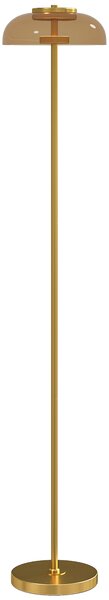 HOMCOM Lampada da terra LED 3000K con interruttore a pedale, ottone, 25 x 25 x 134 cm | Aosom Italy