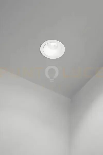 Oasis faretto in alluminio bianco opaco 1 luce attacco gu10 d.9cm ip20