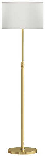 HOMCOM Lampada da Terra con Telecomando, Altezza Regolabile, Paralume in Lino, Oro | Aosom Italy