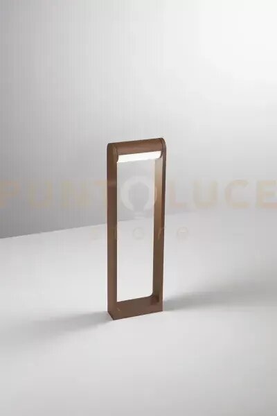 Orienta paletto in alluminio corten opaco led 12w 3000k cri?90 220-