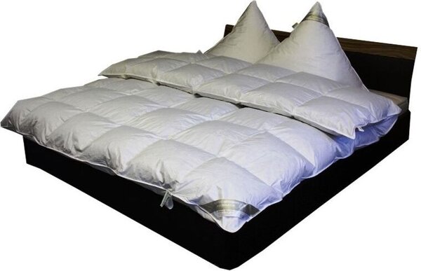 Letto Hofmann Sibiria con bordi alti 10 cm, piumino siberiano in piumino d'oca selvatica 1A1A, 240x220 cm