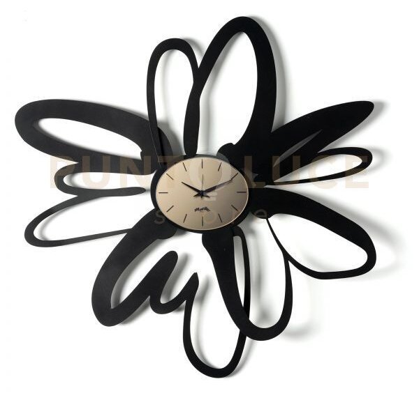 Orologio da parete shodo nero,velour luxe bronzo