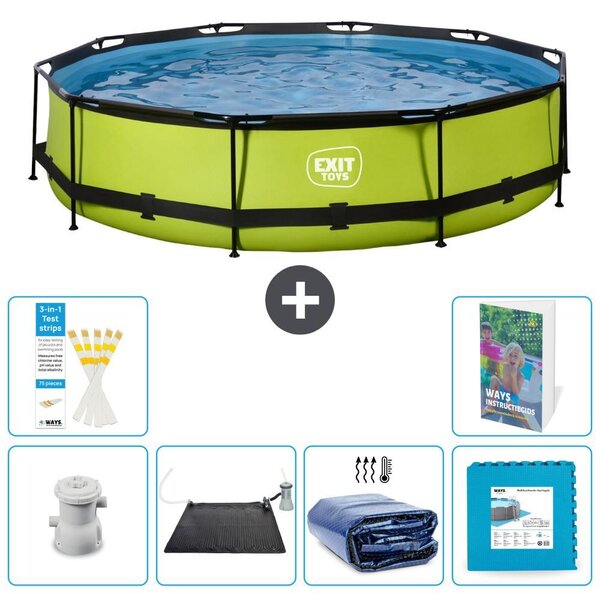 Piscina gonfiabile rettangolare - 360x76 cm - Set da 5 pezzi - Modello S340