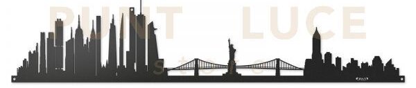 Pannello decorativo new york skyline 100 nero