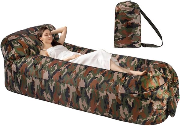Divano gonfiabile - Letto gonfiabile - Ideale per il relax all'aperto - Struttura a colonna d'aria tridimensionale - 240x70 cm - Specifiche non indicate
