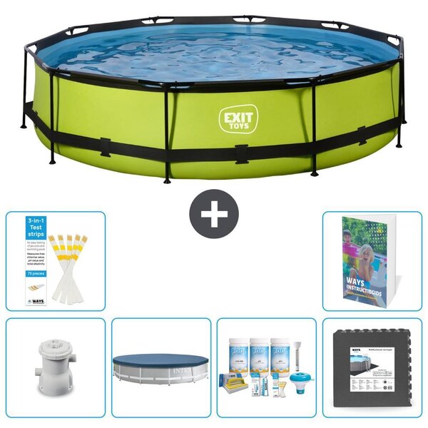Piscina gonfiabile rettangolare - 360x76 cm - Set da 5 pezzi - Modello S238
