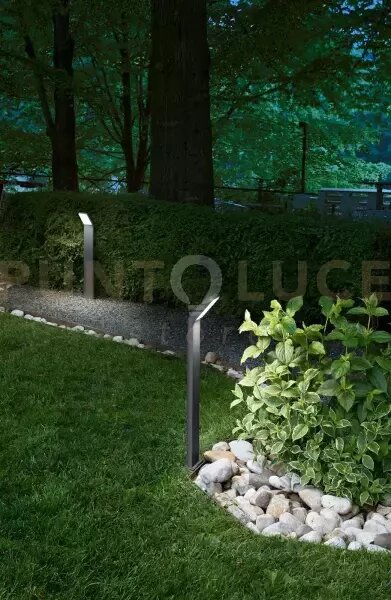 Path paletto in alluminio grigio cemento led 12w 3000k cri?80 220-2