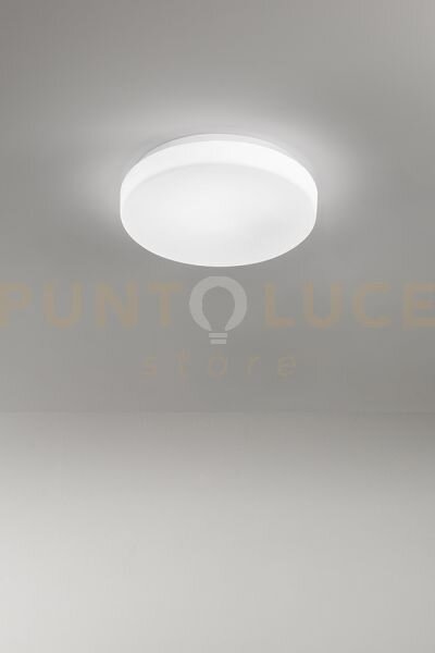 Pastille plafoniera in vetro e metallo bianco opaco led 24w cct 300