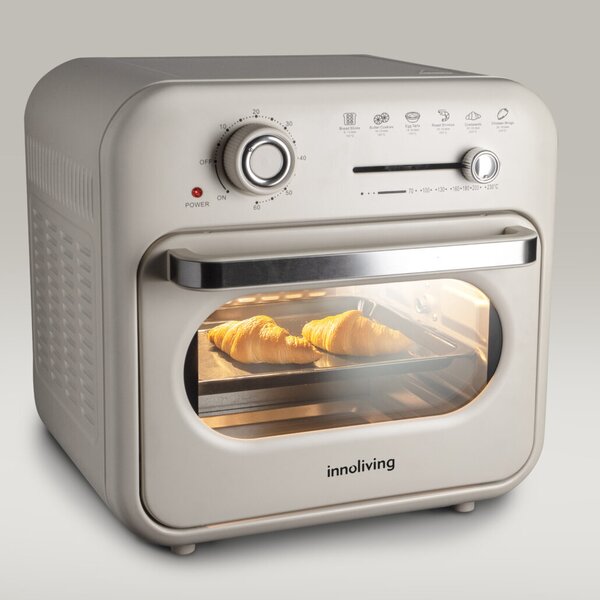 INNOLIVING Friggitrice ad Aria 16 Litri Potenza 1400W con Timer e Termostato Regolabile colore Beige - INN-893C