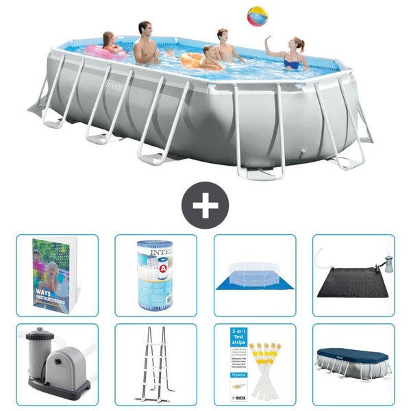 Piscina fuori terra ovale con struttura Prism - 503x274x122 cm - 7 pezzi - Modello S619