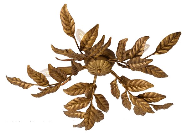 Plafoniera vintage oro antico 5 luci - Linden