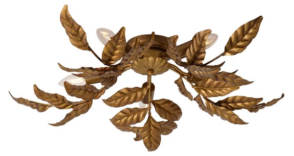 Plafoniera vintage oro antico 5 luci - Linden