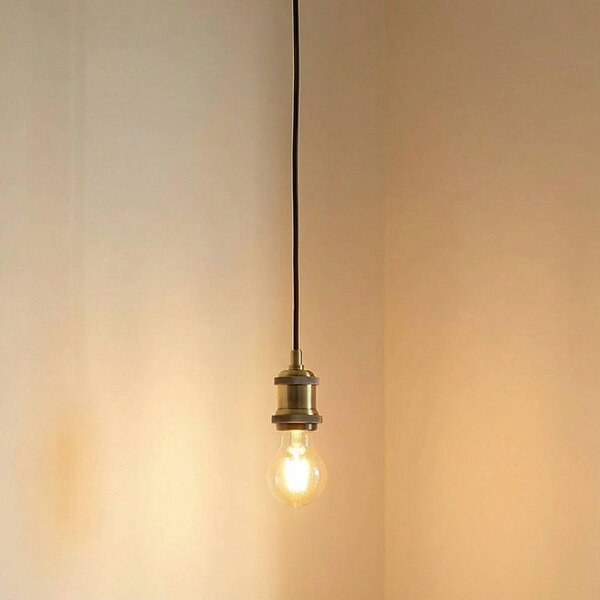 Lampada a sospensione Lindby Hattie, attacco E27, ottone, Ø 5 cm