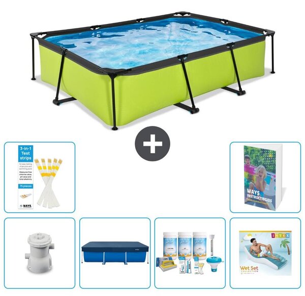 Piscina fuori terra rettangolare - 300x200x65 cm - 5 pezzi - Modello S335