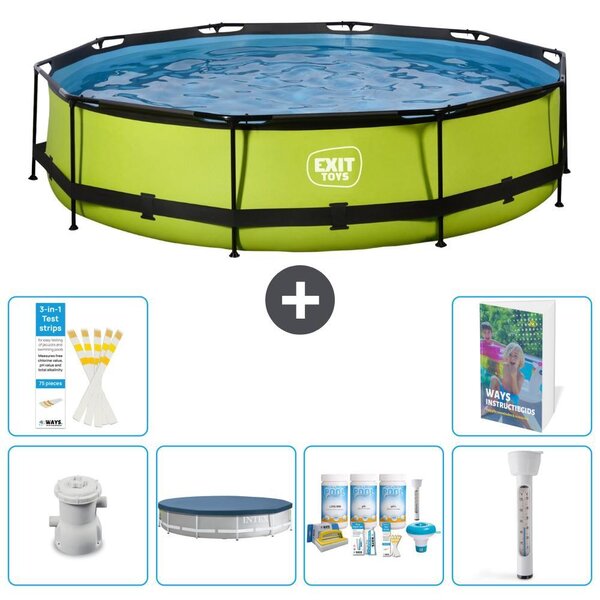 Piscina gonfiabile rettangolare - 360x76 cm - Set da 5 pezzi - Modello S226