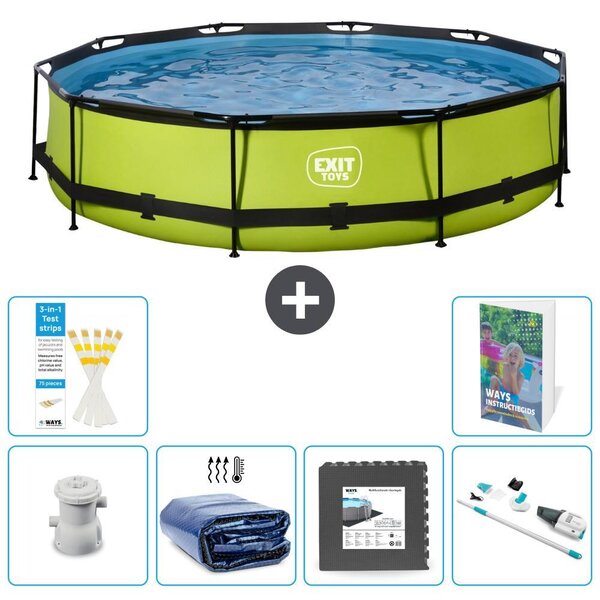 Piscina gonfiabile rettangolare - 360x76 cm - Set da 5 pezzi - Modello S315