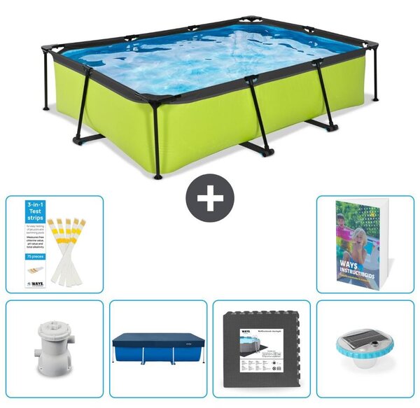 Piscina fuori terra rettangolare - 300x200x65 cm - 5 pezzi - Modello S312