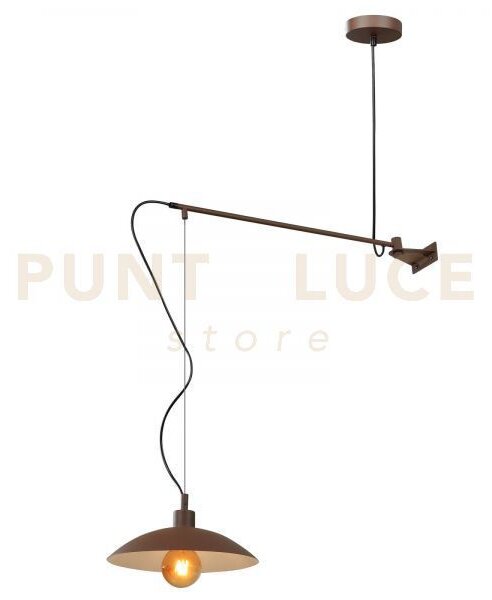 Applique a parete eldorado corten 1 luce attacco e27 83x30x128cm n 
