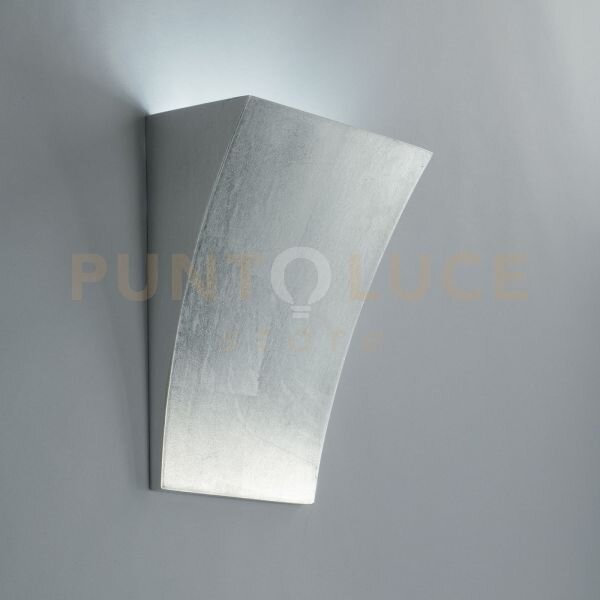 Applique a parete a parete alma argento 2 luci attacco g9 19x10x25