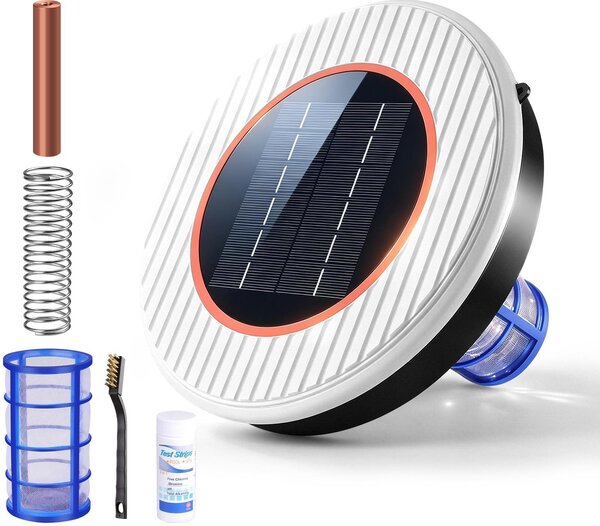 Ionizzatore solare per piscine, fino a 132.000 litri, con grado di protezione IP68, impermeabile
