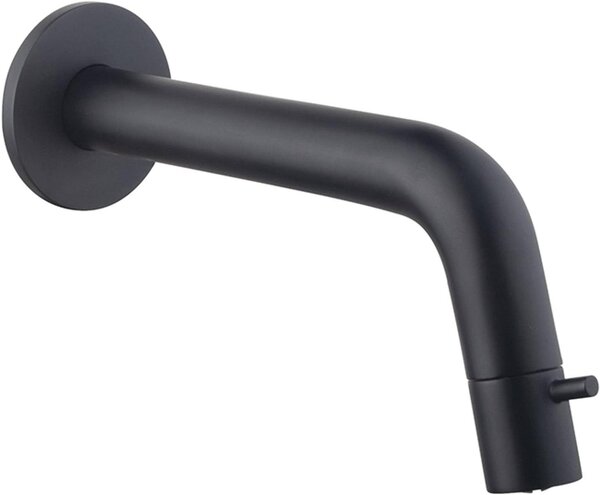 Rubinetto per lavabo – Rubinetto per WC – Acqua fredda – Modello da incasso – 6,5 x 12,9-20,5 x 11,6 cm – Nero opaco
