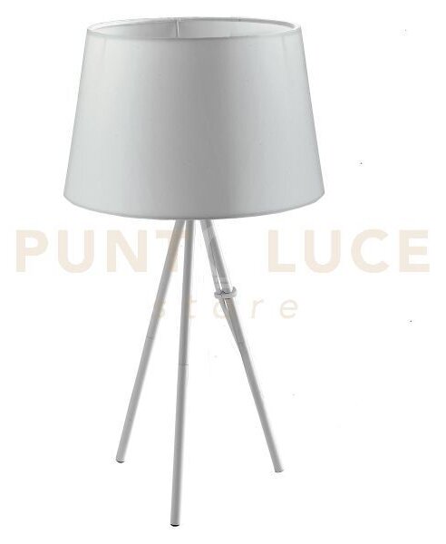 Lume marilyn con paralume in tessuto bianco 1 luce attacco e27 30x5