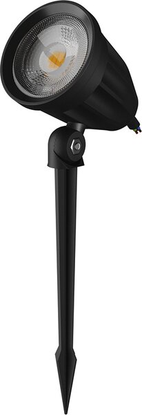 Lampada da esterno a LED per giardino con picchetto da terra Flori Ligero, nera, IP65, 6 W, 600 lm, luce diurna 6000 K, bianco freddo, 40°