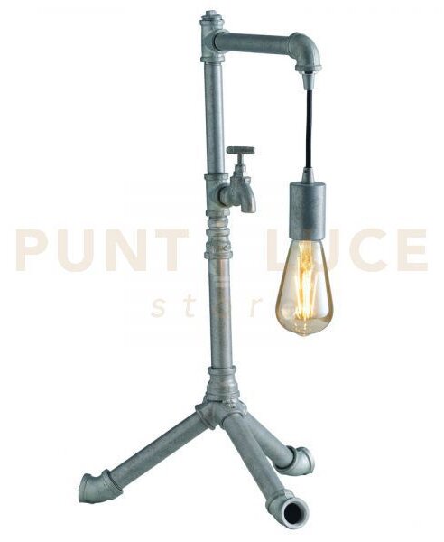 Lume amarcord zincato 1 luce attacco e27 41x30x61cm